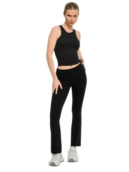 Bdtk γυναικείο rib wide leg παντελόνι 1261-908300