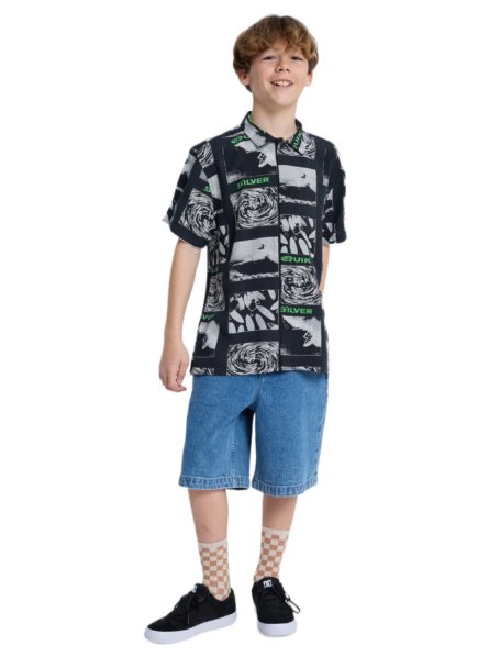 Quiksilver παιδικό κοντομάνικο πουκάμισο Mercury EQBWT03416