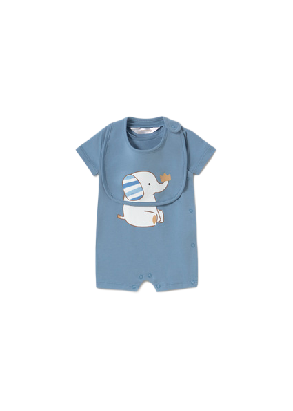 Mayoral Newborn φορμάκι πιτζαμάκι με σαλιάρα για μωρό αγόρι 26-01721