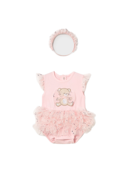 Mayoral Newborn βρεφικό φορμάκι tutu με κορδέλα για μωρό κορίτσι 26-01729