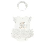 Mayoral Newborn βρεφικό φορμάκι tutu με κορδέλα για μωρό κορίτσι 26-01729