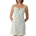 Minerva Lemons & Plaid γυναικείο κοντό νυχτικό με τιράντες 90-53221-365