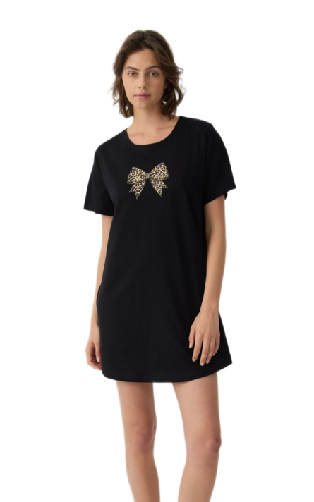 Minerva γυναικείο boyfriend t-shirt νυχτικό με τύπωμα 90-53246-045