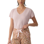 Minerva γυναικεία πυτζάμα μακρύ σορτς animal print 90-53267-313