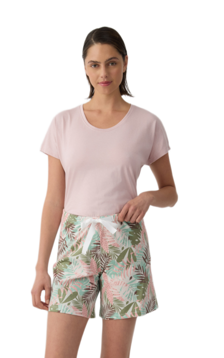 Minerva γυναικεία πυτζάμα μακρύ σορτς tropical 90-53267-364