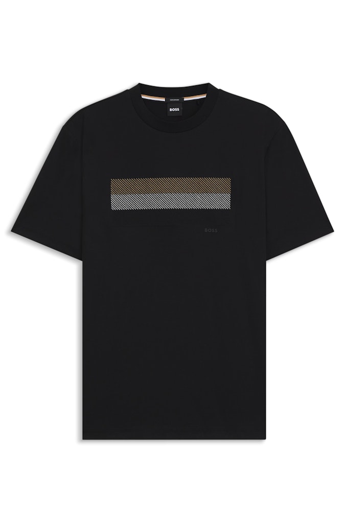 Boss C-Taut 10 ανδρικό t-shirt με ρίγες και λογότυπο 50556354
