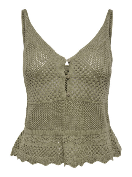 Only γυναικείο crochet αμάνικο μπλουζάκι 15369246