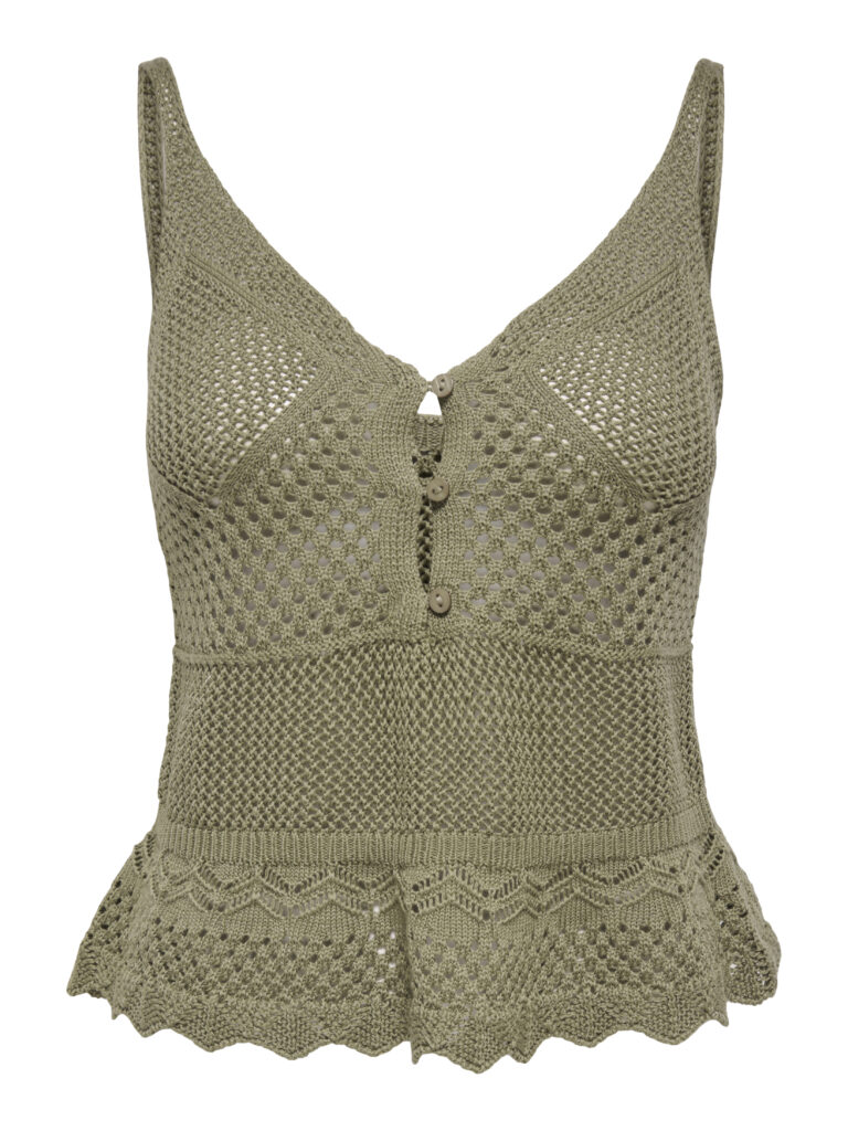 Only γυναικείο crochet αμάνικο μπλουζάκι 15369246