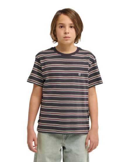 Element Icon Embroidery παιδικό t-shirt για αγόρι με ρίγες ELBKT00119