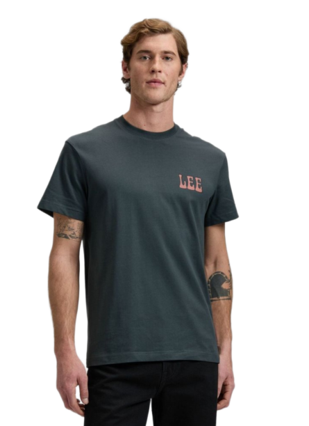 Lee Lee Vinyl ανδρικό μονόχρωμο t-shirt με τύπωμα 112376460