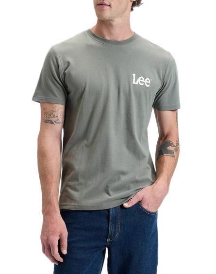 Lee Wobbly Lee Tee ανδρικό μονόχρωμο t-shirt με λογότυπο 112376462