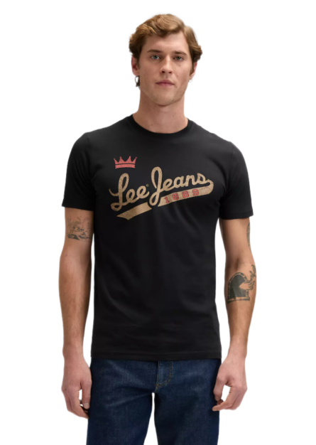 Lee Jeans Tee ανδρικό μονόχρωμο t-shirt με λογότυπο 112376474