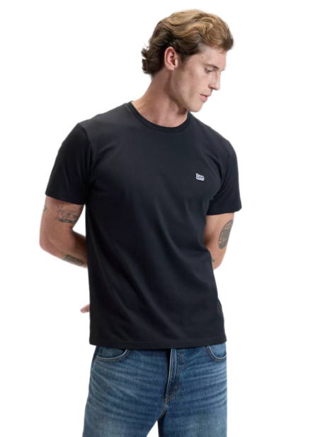 Lee Patch logo ανδρικό μονόχρωμο t-shirt με patch 112376604