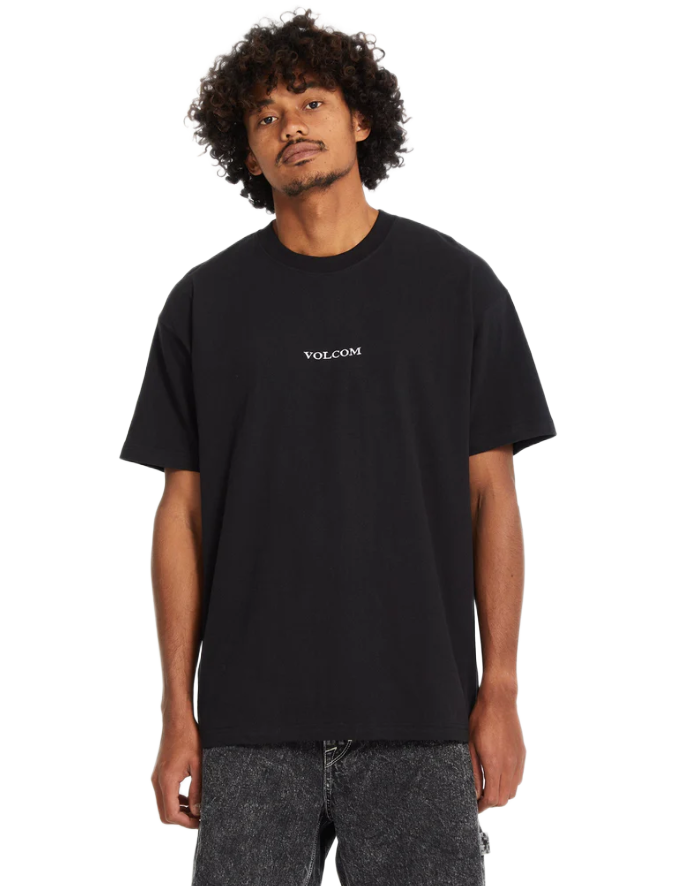 Volcom ανδρικό μονόχρωμο t-shirt με λογότυπο VOLCOM STONE A4312676