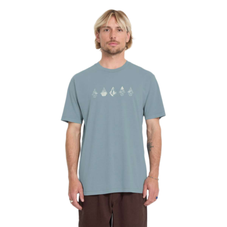 Volcom ανδρικό μονόχρωμο t-shirt με τύπωμα SP26 LUNAR PHASES A5212611