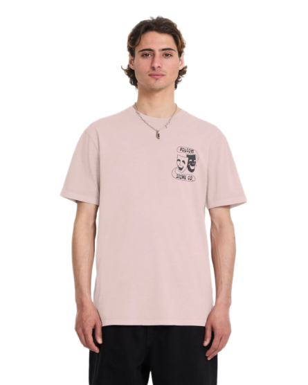 Volcom ανδρικό μονόχρωμο t-shirt με τύπωμα COMEDIE PW A5212615