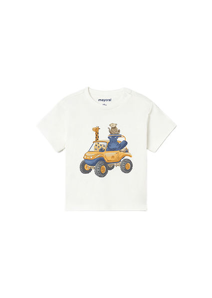 Mayoral Newborn μπλουζάκι με τύπωμα για μωρό αγόρι 26-01010