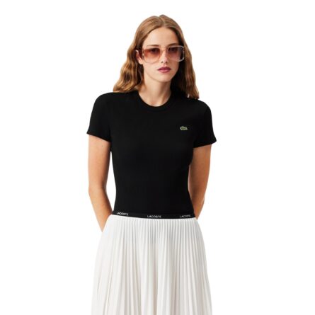 Lacoste γυναικείο t-shirt με λογότυπο slim fit 3TF5538