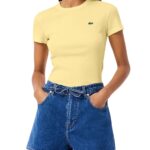 Lacoste γυναικείο t-shirt με λογότυπο slim fit 3TF5538