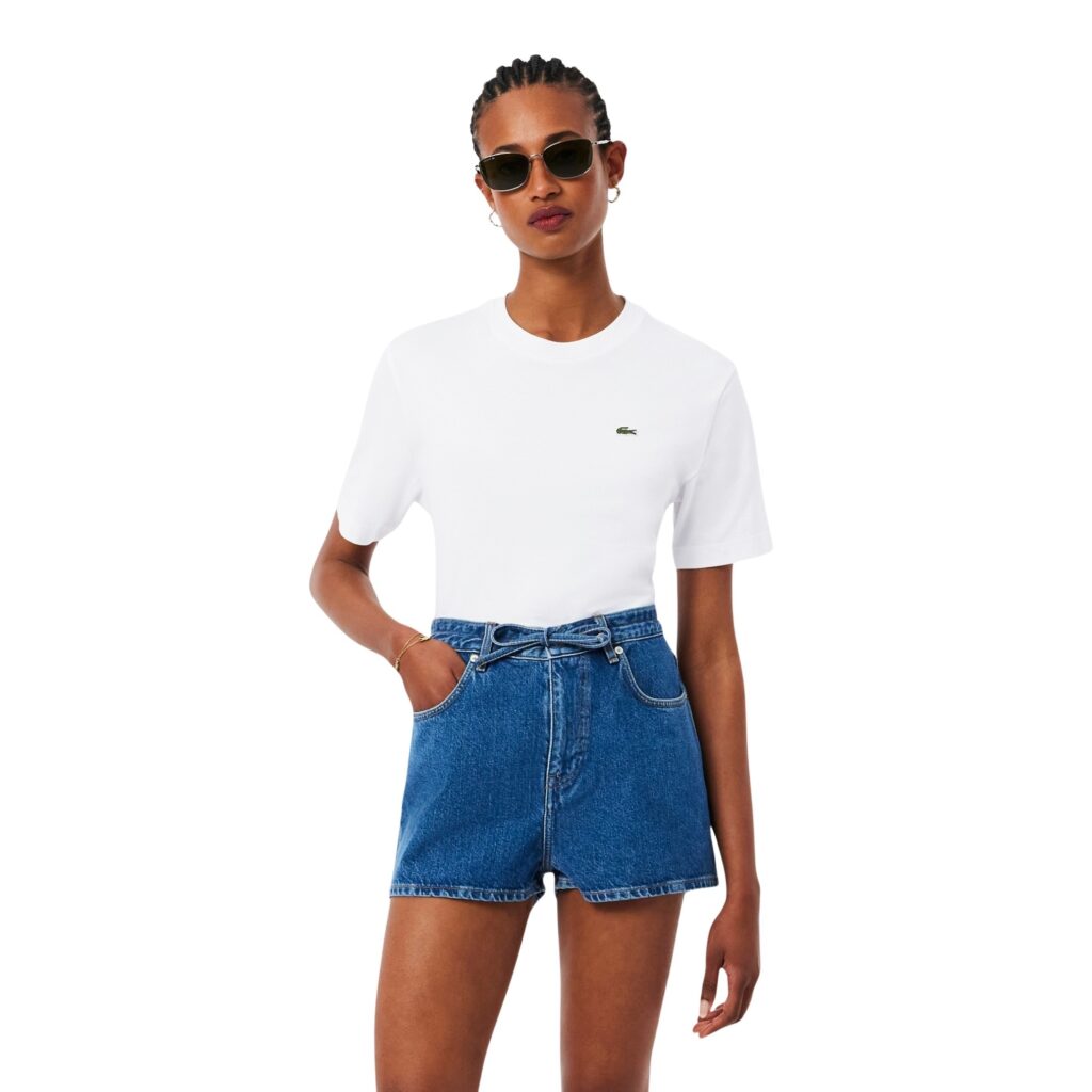 Lacoste γυναικείο t-shirt με λογότυπο relaxed ft 3TF7215 Lacoste γυναικείο t-shirt με λογότυπο relaxed ft 3TF7215