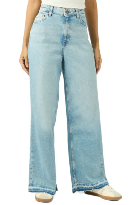 Guess γυναικείο ψηλόμεσο παντελόνι τζιν wide leg W5BA2ZD5RA4