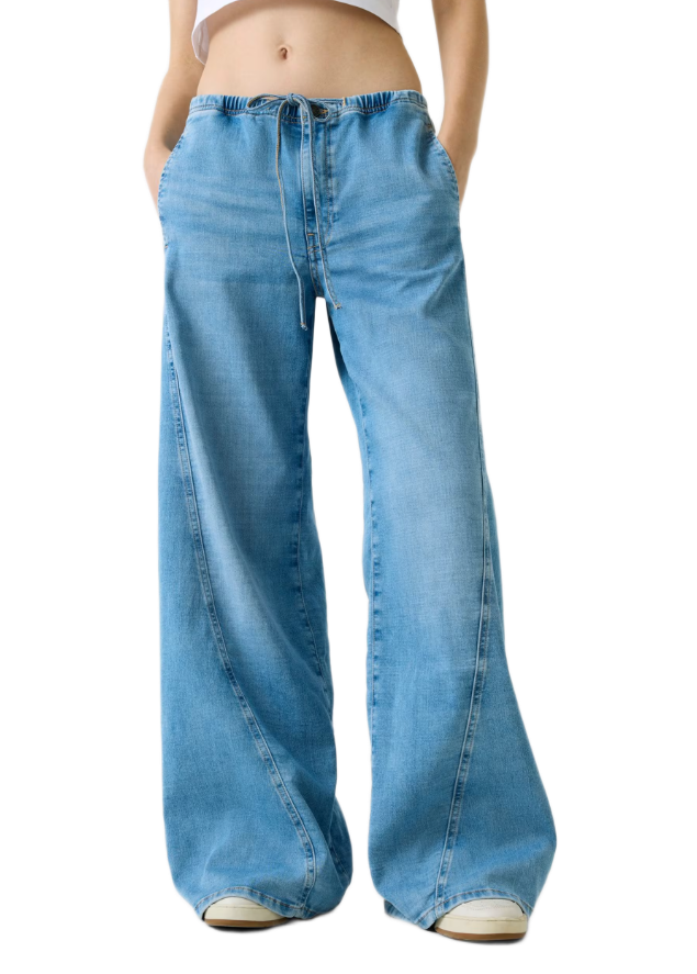 Guess γυναικείο τζιν jogger χαμηλόμεσο W6RA2JD6542