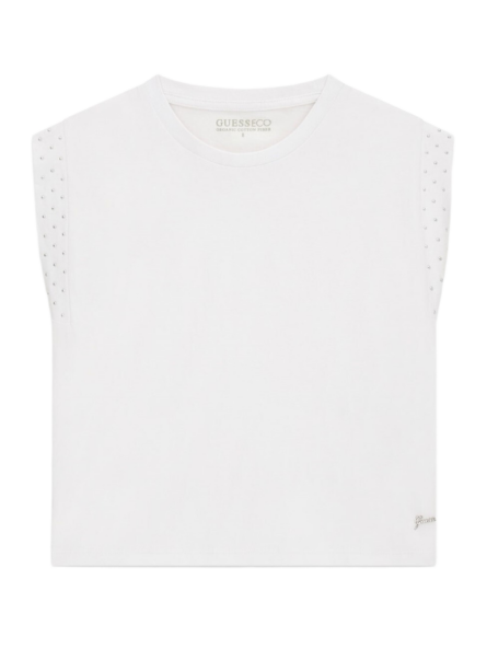 Guess παιδικό αμάνικο t-shirt με στρας για κορίτσι J6RI07K8HM4