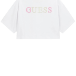 Guess παιδικό crop t-shirt λογότυπο για κορίτσι J6RI11KCNQ4