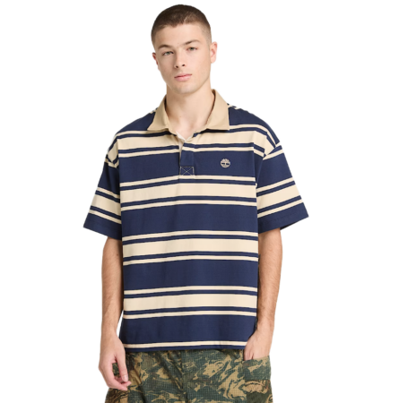 Timberland ανδρικό ριγέ polo μπλουζάκι SS Striped Rugby Polo A5MHGAGJ