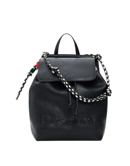 Desigual γυναικείο μεσαίο σακίδιο πλάτης με πλεγμένο κορδόνι 26SAKP19