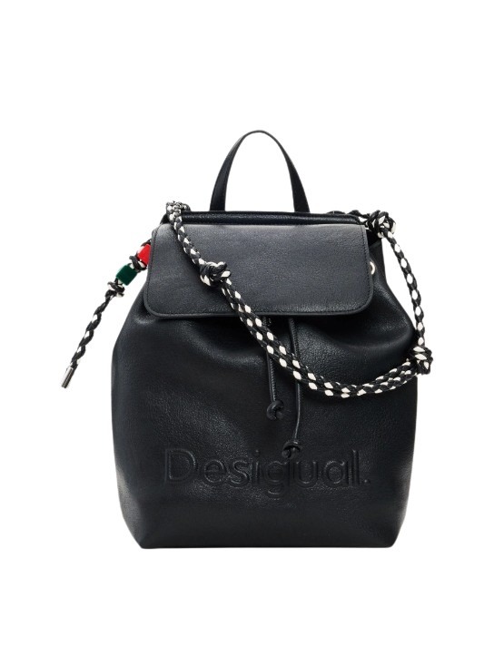 Desigual γυναικείο μεσαίο σακίδιο πλάτης με πλεγμένο κορδόνι 26SAKP19