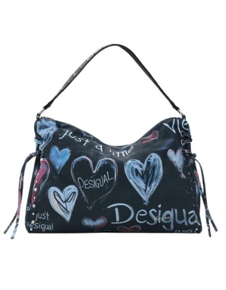 Desigual γυναικεία μεγάλη τσάντα γκράφιτι 26SAXA56