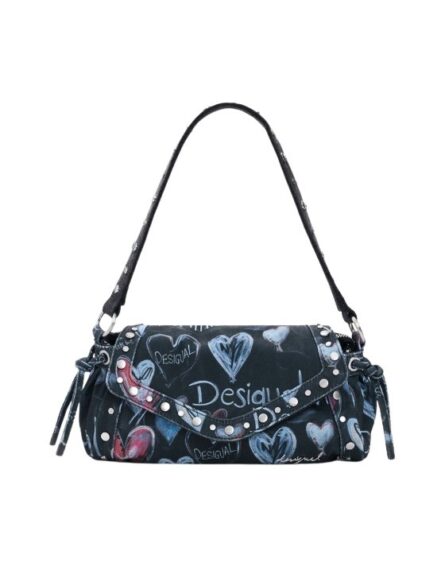 Desigual γυναικεία μεσαία τσάντα γκράφιτι 26SAXA57