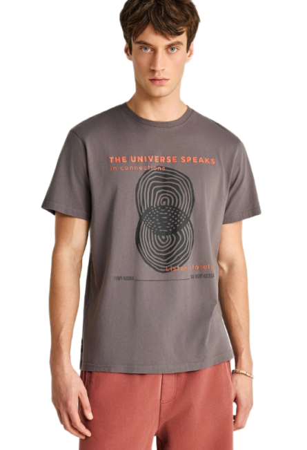 Funky Buddha ανδρικό t-shirt με τύπωμα FBM013-045-04