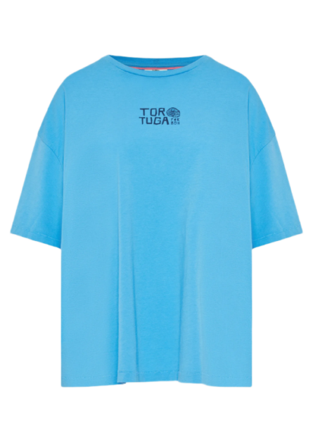 Funky Buddha γυναικείο relaxed fit t-shirt με τύπωμα FBL013-141-04