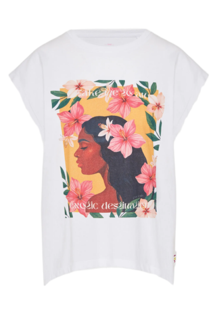 Funky Buddha γυναικείο t-shirt με τύπωμα FBL013-150-04
