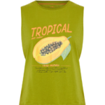 Funky Buddha γυναικείο βαμβακερό tank top με τύπωμα FBL013-158-04
