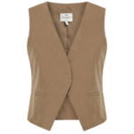 Funky Buddha γυναικείο μονόχρωμο γιλέκο FBL013-103-01