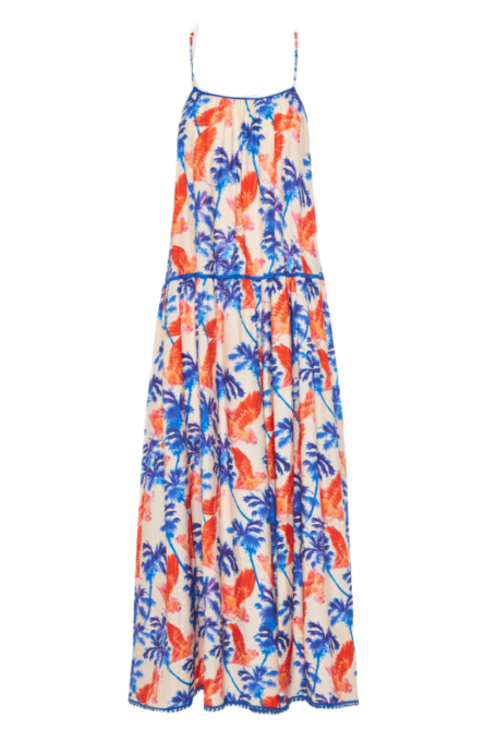 Funky Buddha γυναικείο εμπριμέ relaxed fit μάξι φόρεμα FBL013-116-13