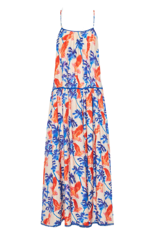 Funky Buddha γυναικείο εμπριμέ relaxed fit μάξι φόρεμα FBL013-116-13