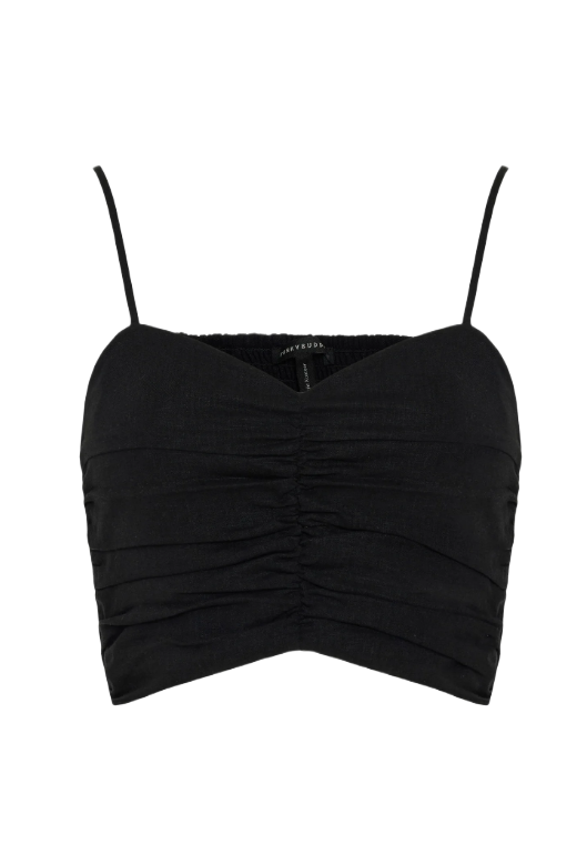 Funky Buddha γυναικείο εφαρμοστό cropped τοπ FBL013-123-17