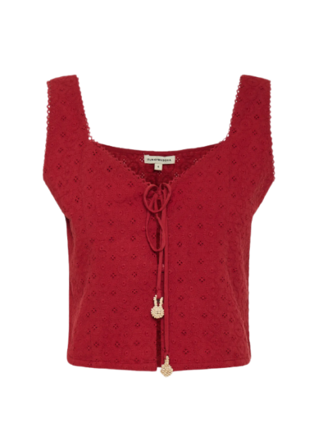 Funky Buddha γυναικείο embroidery crop top FBL013-126-17
