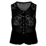 Funky Buddha γυναικείο αμάνικο crochet τοπ FBL013-132-17