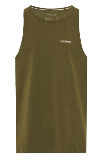 Funky Buddha ανδρική αμάνικη μονόχρωμη μπλούζα FBM013-003-04