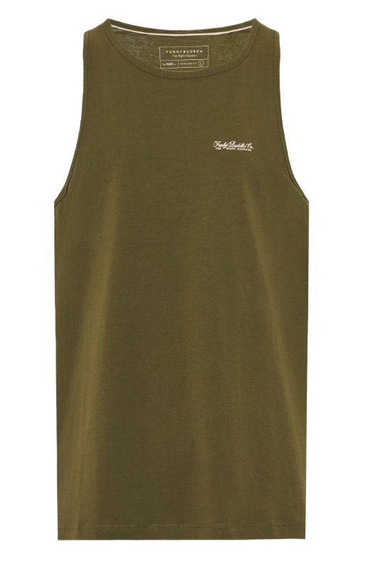 Funky Buddha ανδρική αμάνικη μονόχρωμη μπλούζα FBM013-003-04
