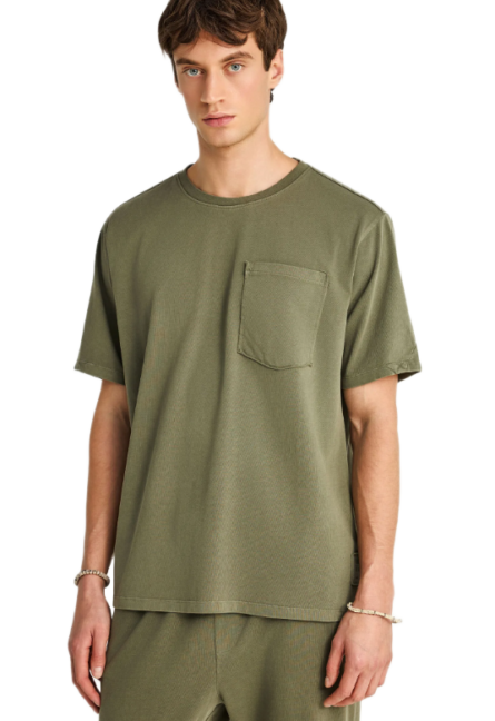 Funky Buddha ανδρικό relaxed t-shirt με τσέπη FBM013-006-04