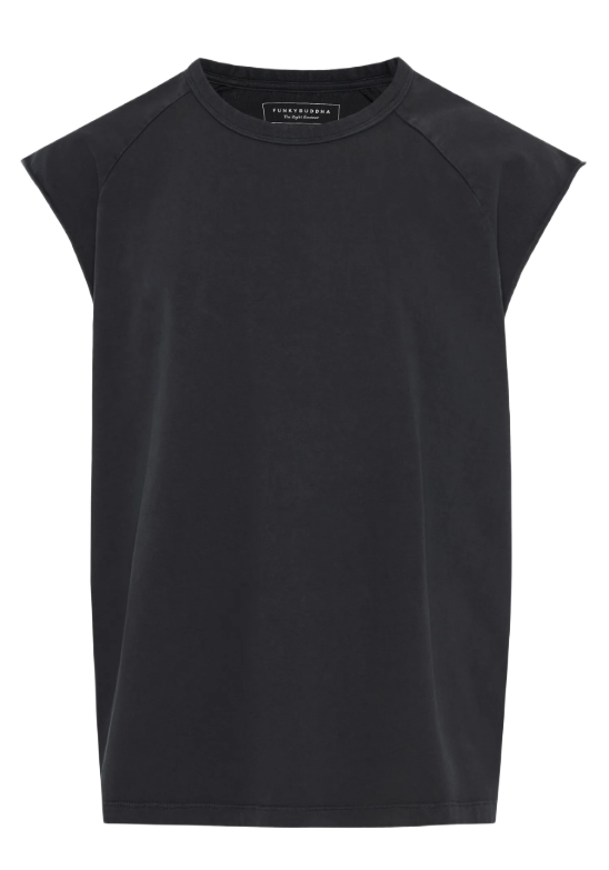 Funky Buddha ανδρικό oversized αμάνικο t-shirt FBM013-007-04