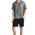 Funky Buddha ανδρική λινή chino βερμούδα FBM013-009-03