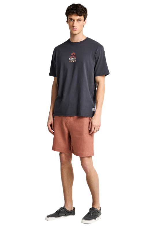 Funky Buddha ανδρική λινή chino βερμούδα FBM013-009-03