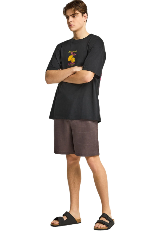 Funky Buddha ανδρική λινή chino βερμούδα FBM013-009-03